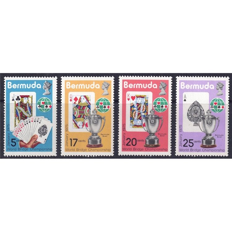 BERMUDA 1975 World Bridge Championship 4v MNH**