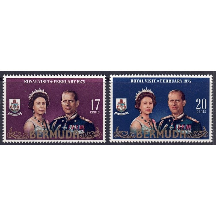 BERMUDA 1975 Visita della Regina 2v MNH**