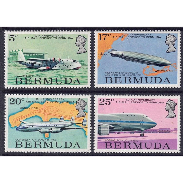 BERMUDA 1975 Servizio Postale Aereo 4v MNH**