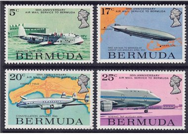 BERMUDA 1975 Air Mail Service 4v MNH**