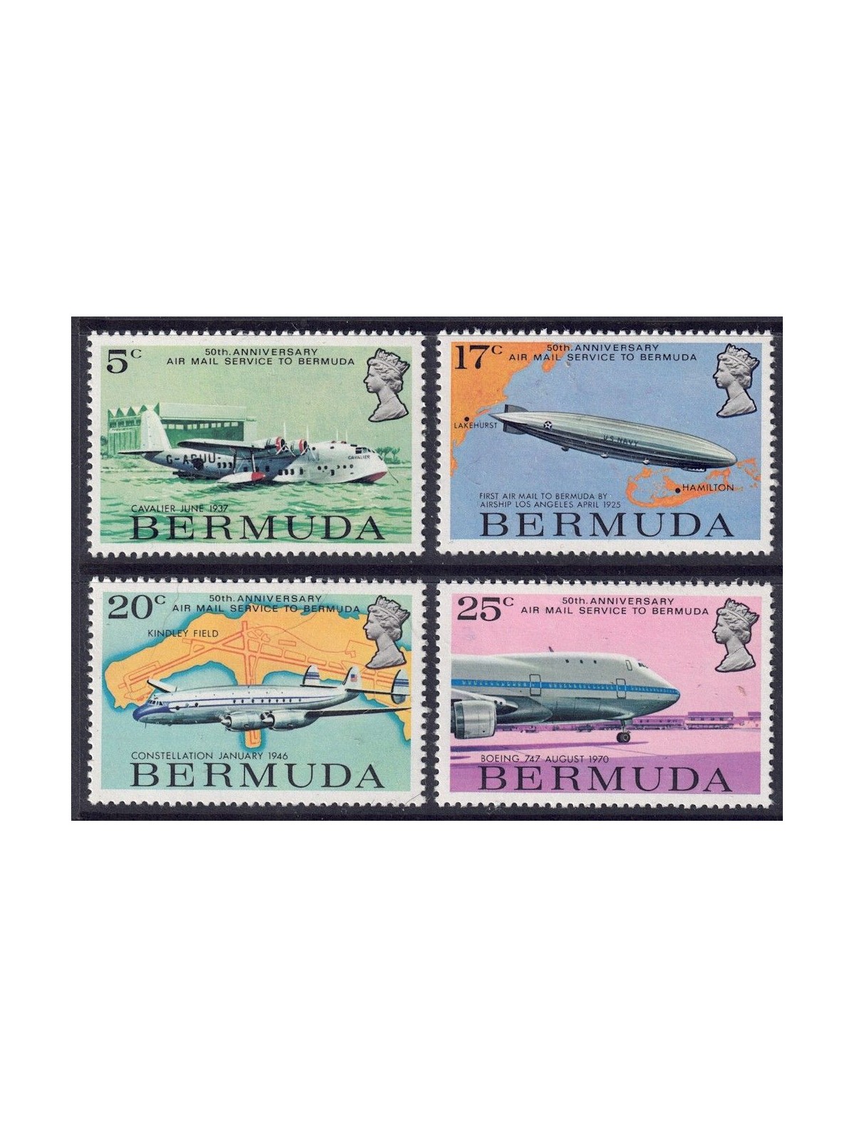 BERMUDA 1975 Servizio Postale Aereo 4v MNH**