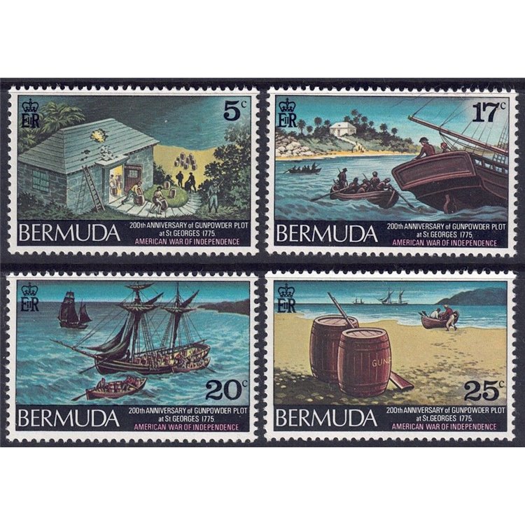 BERMUDA 1975 Gunpowder Plot 4v MNH**