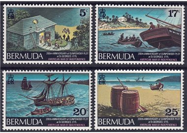 BERMUDA 1975 Gunpowder Plot 4v MNH**