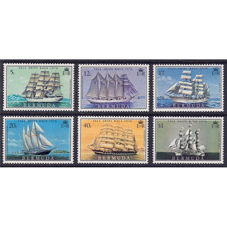 BERMUDA 1976 Corsa di grandi velieri 6v MNH**