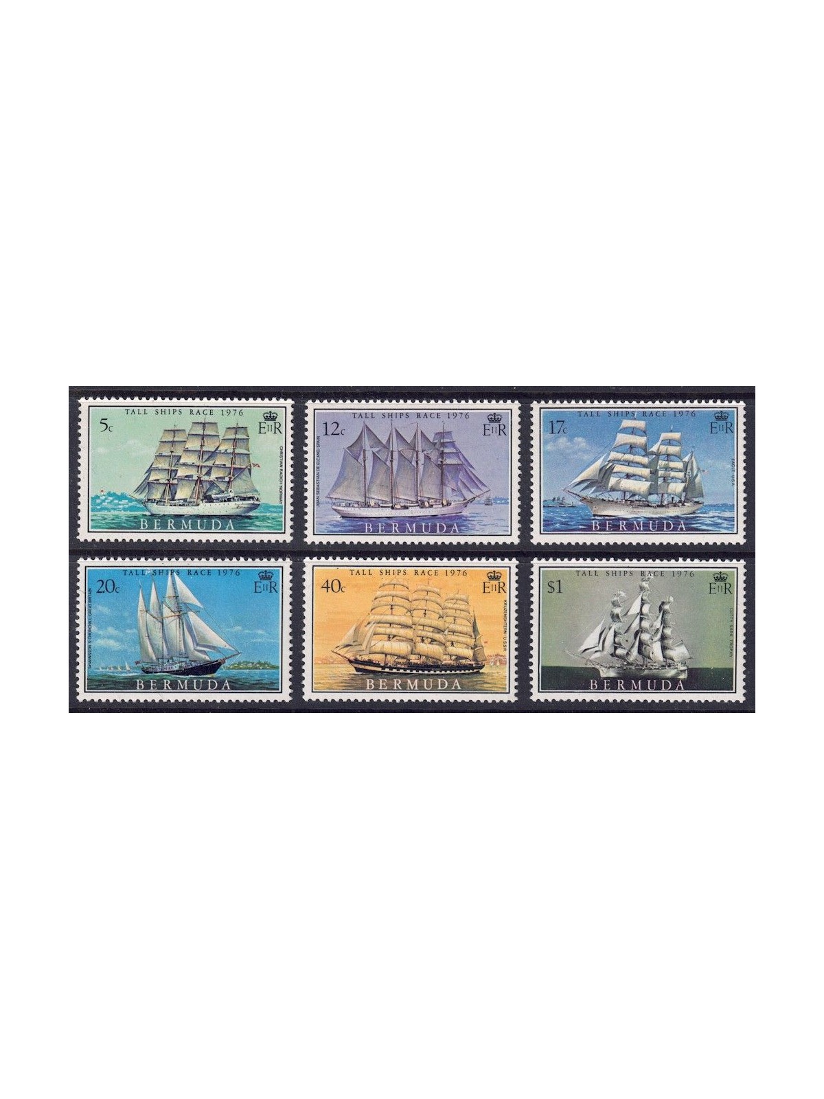 BERMUDA 1976 Corsa di grandi velieri 6v MNH**