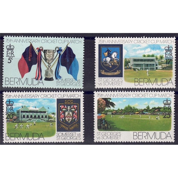 BERMUDA 1976 Coppa di Cricket 4v MNH**