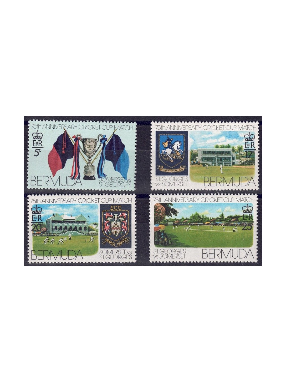 BERMUDA 1976 Cricket Cup 4v MNH**