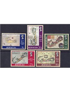 BERMUDA 1978 Antiche carte geografiche 5v MNH**