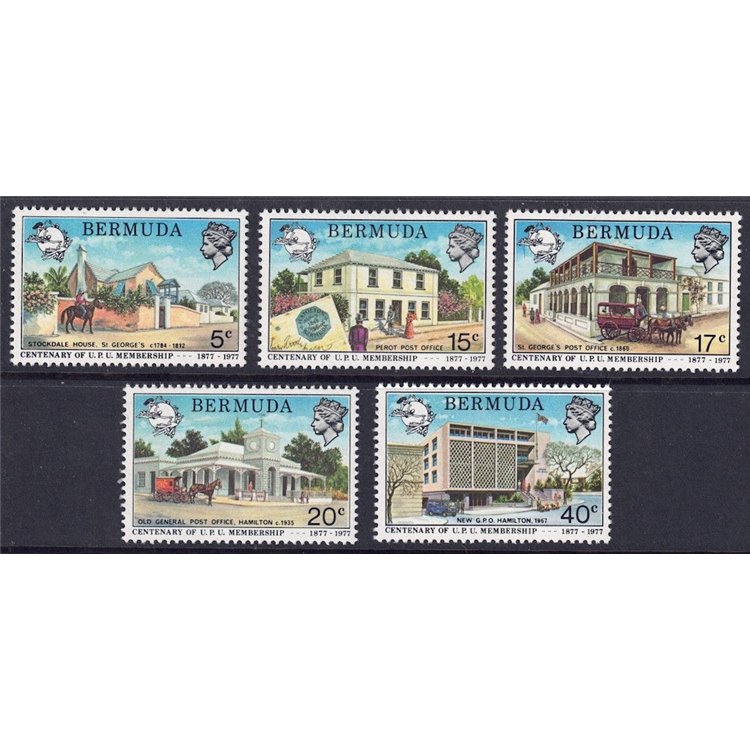BERMUDA 1977 Membership of the UPU 5v MNH**