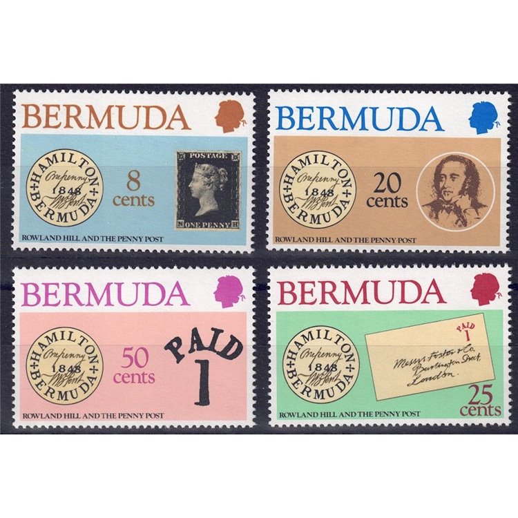 BERMUDA 1980 Rowland Hill 4v MNH**