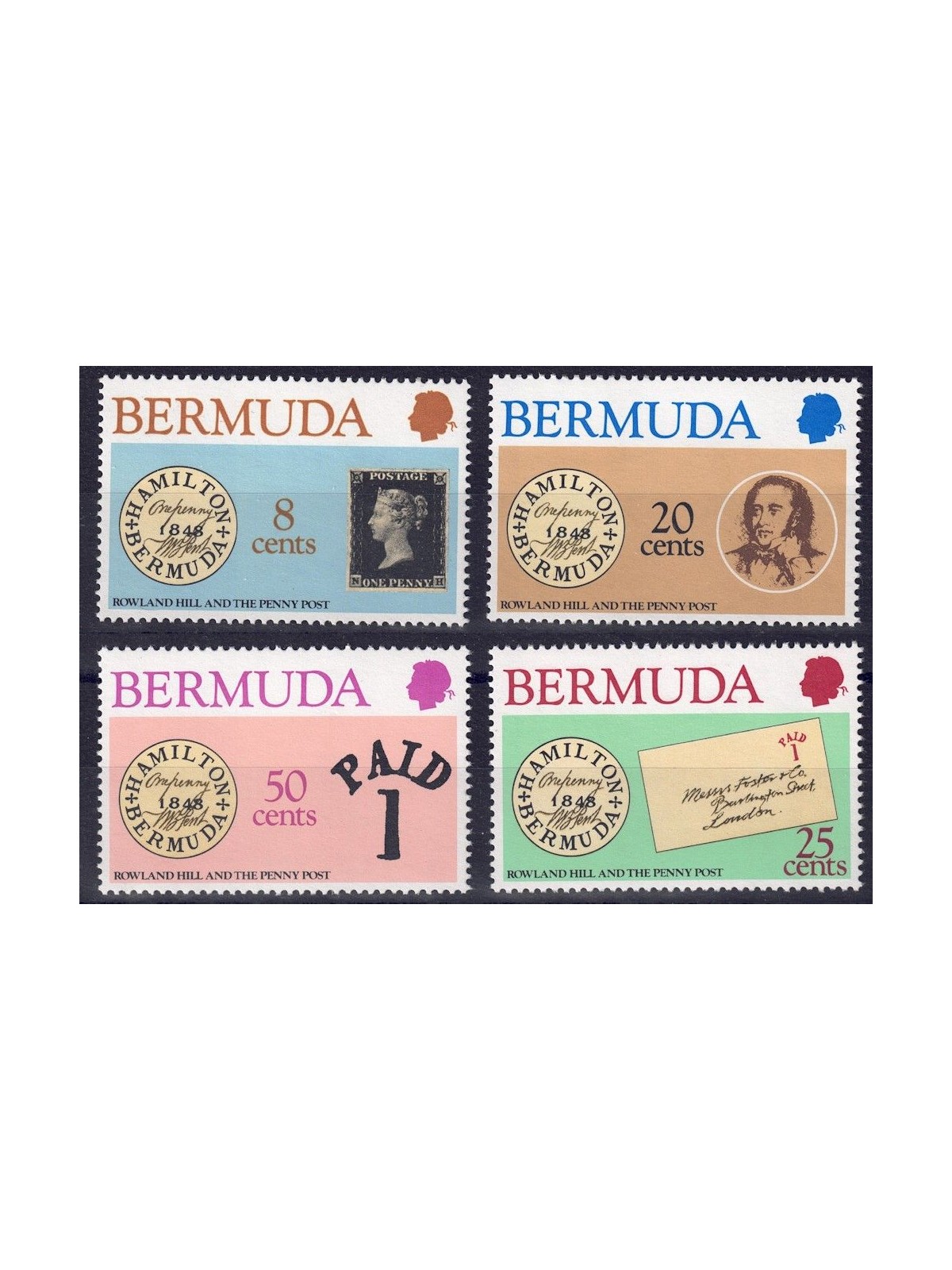BERMUDA 1980 Rowland Hill 4v MNH**