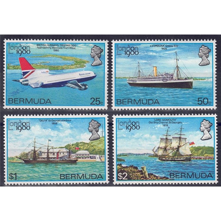 BERMUDA 1980 Esposizione filatelica internazionale 4v MNH**