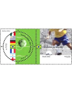 BRAZIL 2002 Football World Cup 2v MNH**