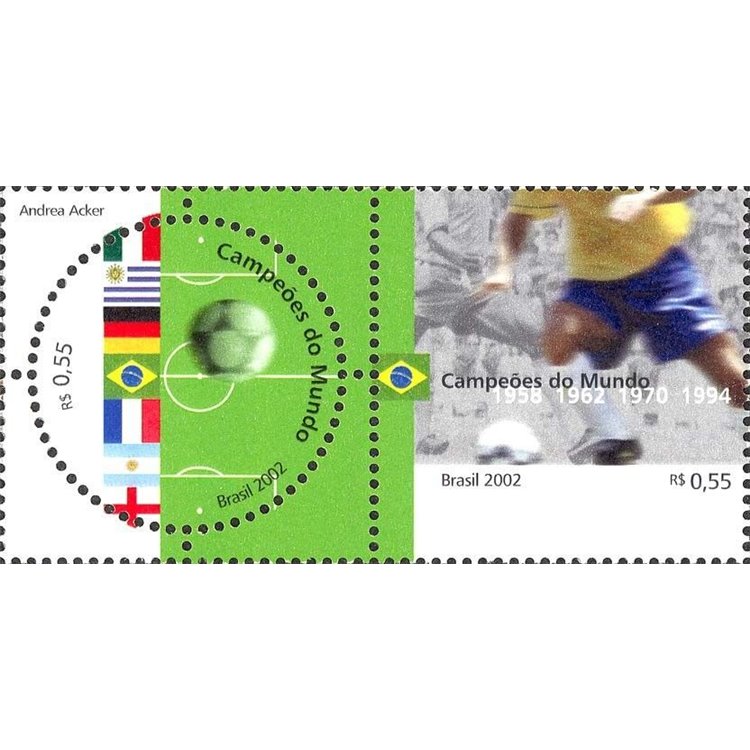 BRAZIL 2002 Football World Cup 2v MNH**