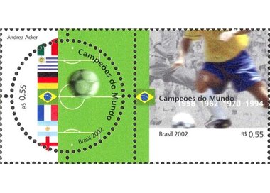 BRASILE 2002 Campionato del mondo di calcio 2v MNH**