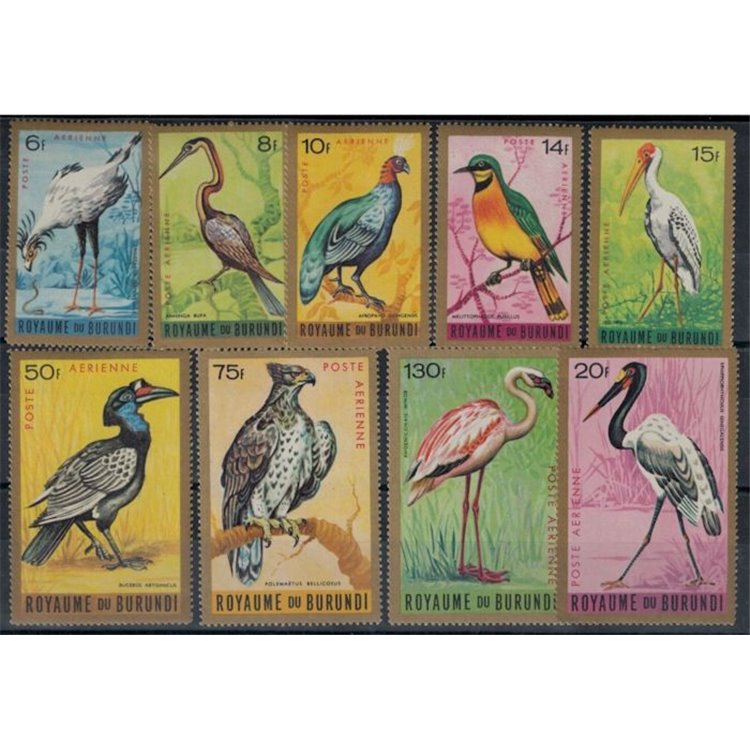 BURUNDI 1965 Birds (Airmail) 9v MNH**