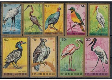 BURUNDI 1965 Uccelli (Posta Aerea) 9v MNH**