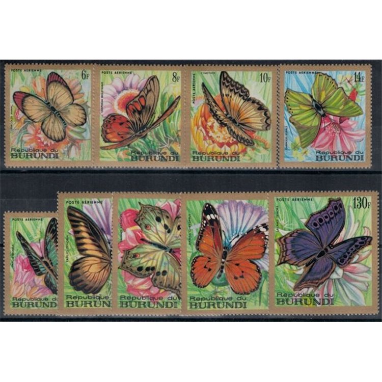 BURUNDI 1968 Butterflies, airmail 9v MNH**