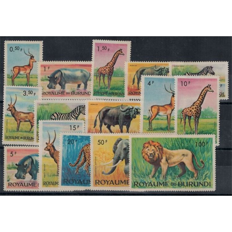 BURUNDI 1964 Fauna, animals 15v MNH**