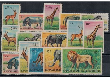 BURUNDI 1964 Fauna, animals 15v MNH**