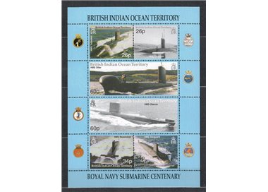 BRITISH INDIAN OCEAN TERRITORY 2001 Submarines 6v MNH**