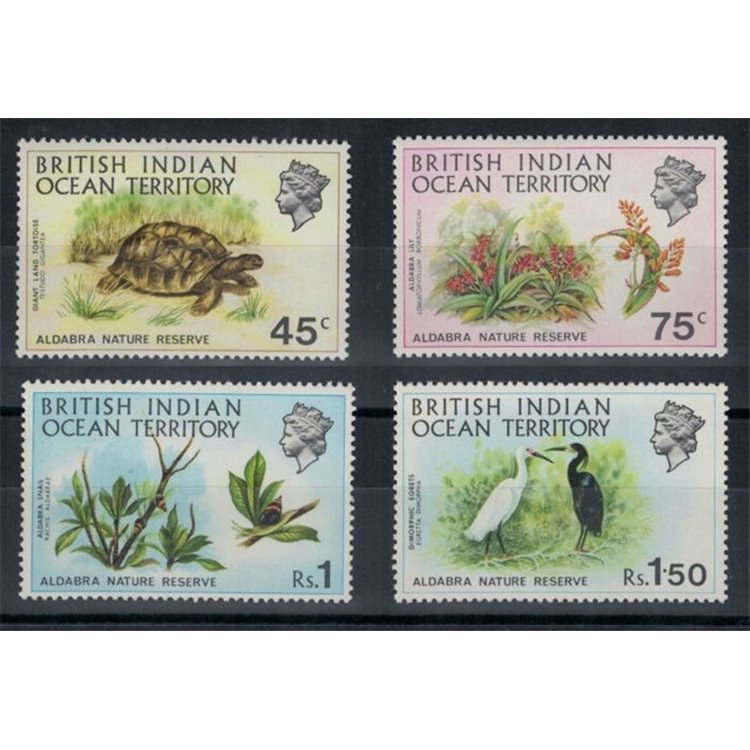 BRITISH INDIAN OCEAN TERRITORY 1971 Aldabra Nature Reserve 4v MNH**