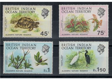 BRITISH INDIAN OCEAN TERRITORY 1971 Aldabra Nature Reserve 4v MNH**