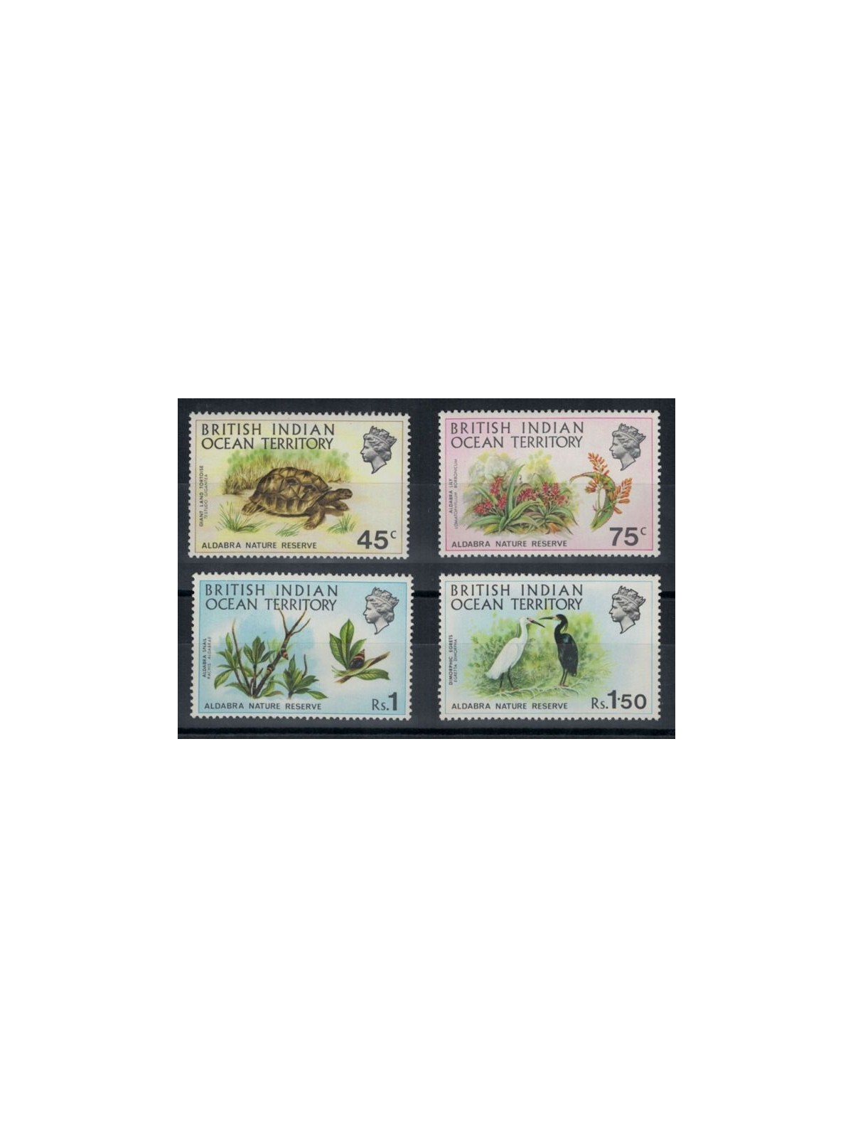 BRITISH INDIAN OCEAN TERRITORY 1971 Aldabra Nature Reserve 4v MNH**