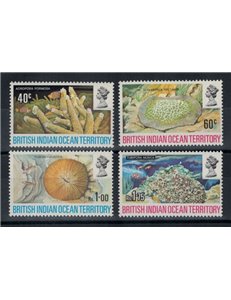 BRITISH INDIAN OCEAN TERRITORY 1972 Fauna corallina 4v MNH**