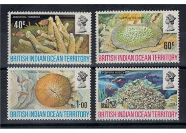 BRITISH INDIAN OCEAN TERRITORY 1972 Fauna corallina 4v MNH**