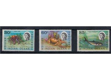 BRITISH INDIAN OCEAN TERRITORY 1970 Ordinary series 3v MNH**