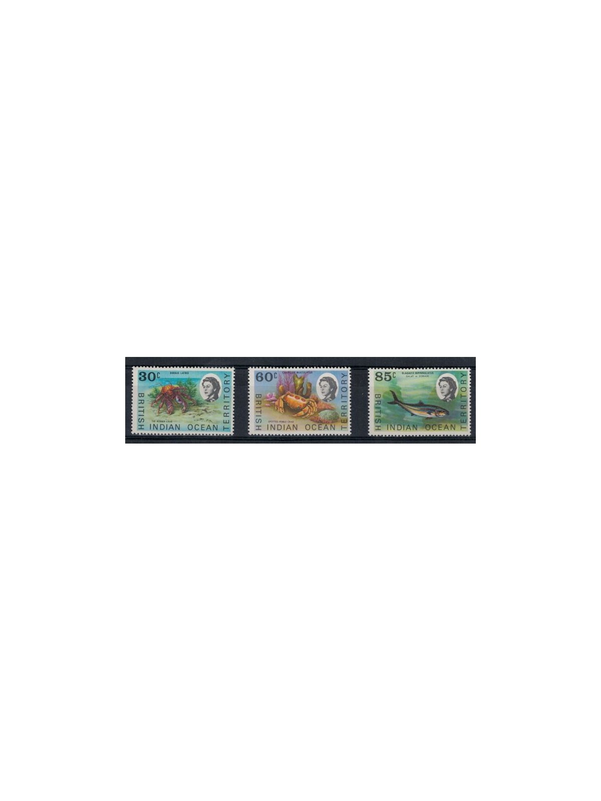 BRITISH INDIAN OCEAN TERRITORY 1970 Ordinary series 3v MNH**
