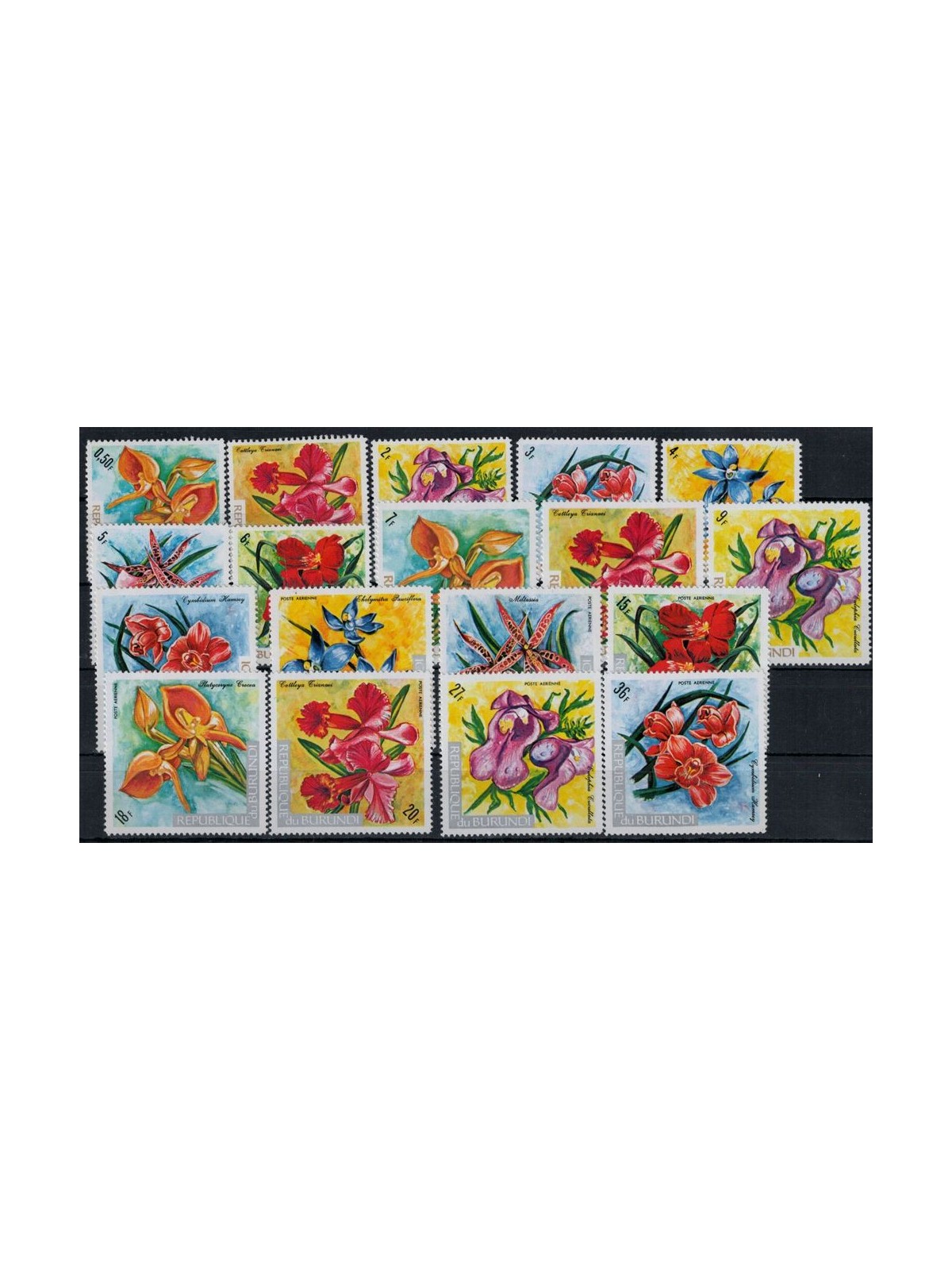 BURUNDI 1972 Flowers, orchids 18v MNH**
