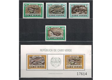 CABO VERDE 1986 WWF, Specie in via d'estinzione - Endangered species 4 v + 1 BF