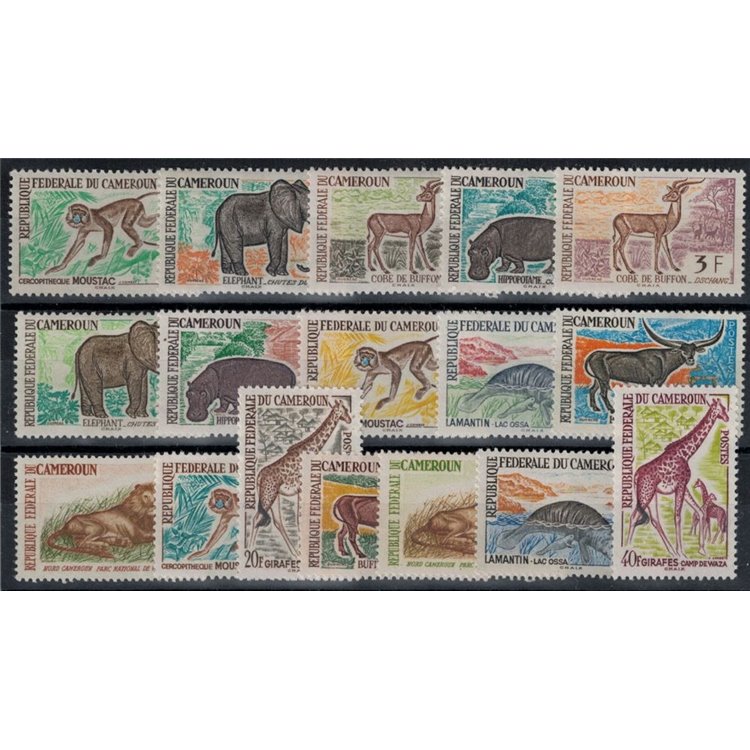 CAMEROON 1962-64 Ordinary series, animals 17v MNH**