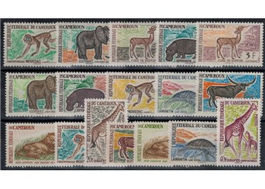 CAMERUN 1962-64 Serie ordinaria, animali 17v MNH**
