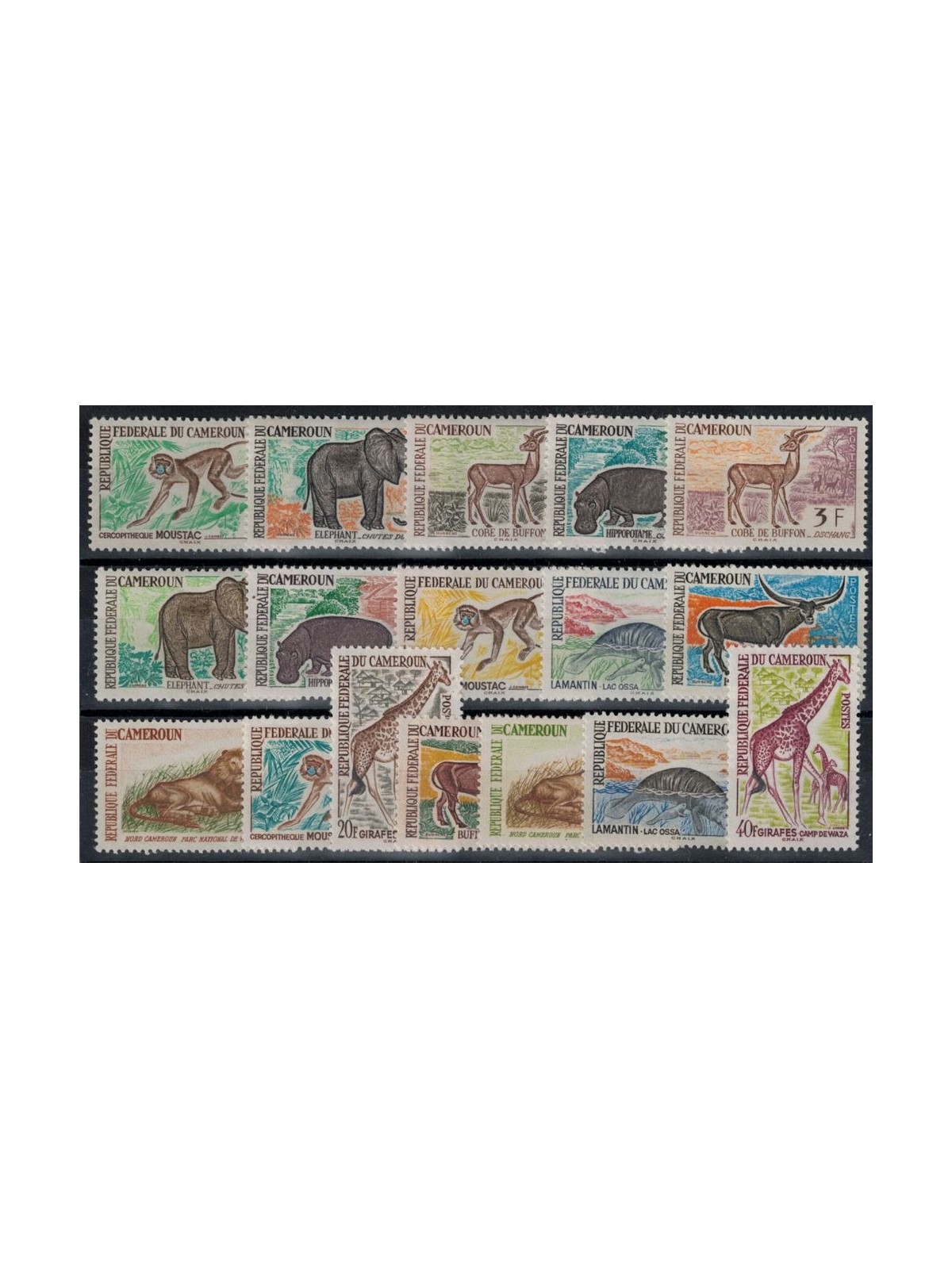 CAMEROON 1962-64 Ordinary series, animals 17v MNH**