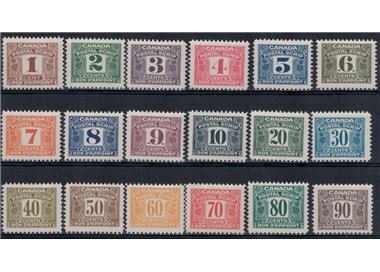 CANADA 1940 Sacchetti postali, servizi - Postal scrip, services 18v MNH**