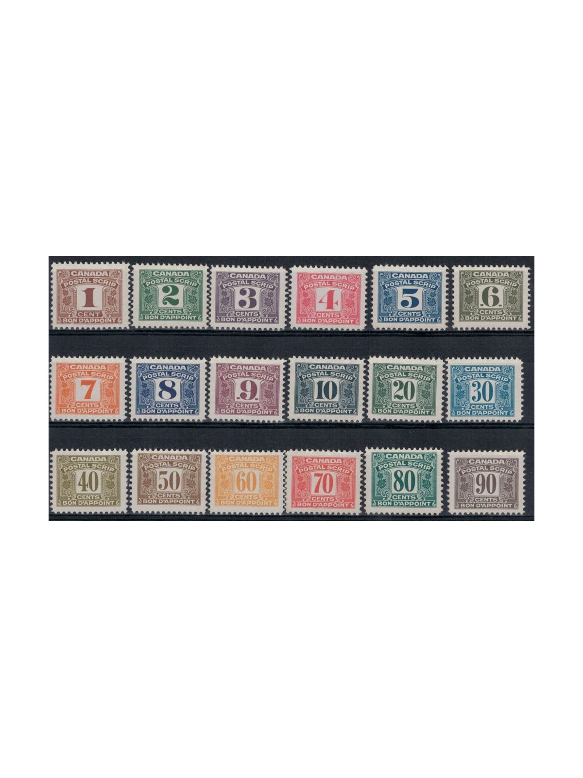 CANADA 1940 Sacchetti postali, servizi - Postal scrip, services 18v MNH**