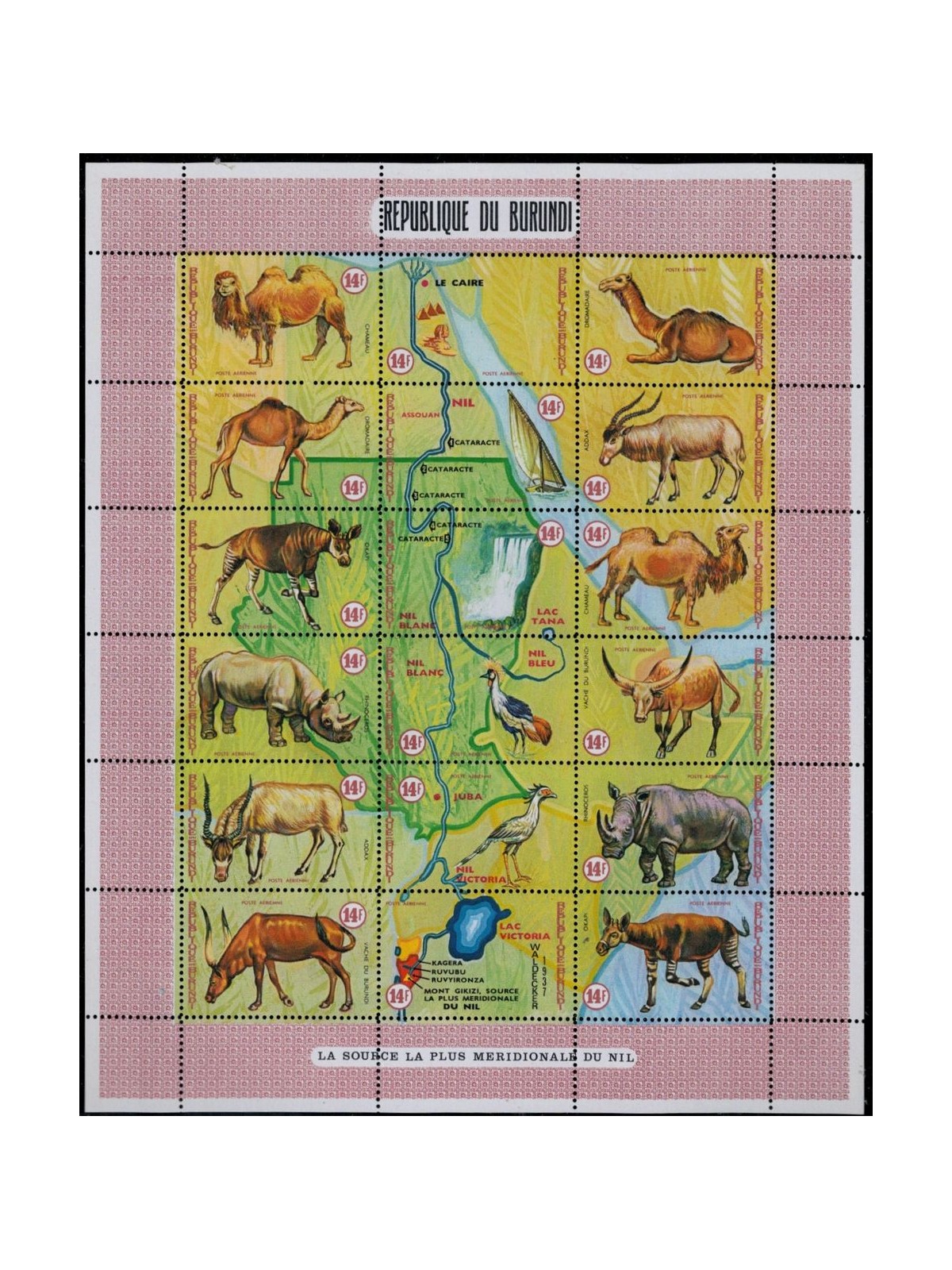 BURUNDI 1970 Animals of the Nile 36v MNH**
