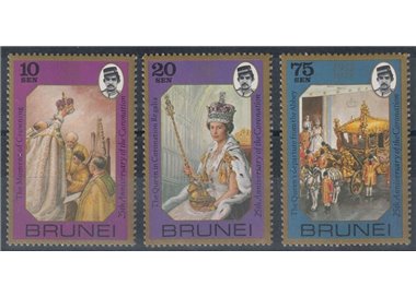 BRUNEI 1978 Silver Jubilee 3v MNH**