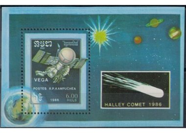 CAMBOGIA 1986 Cometa di Halley BF MNH**