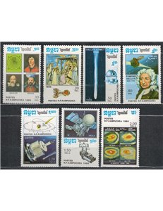 CAMBODIA 1986 Halley's Comet 7v MNH**