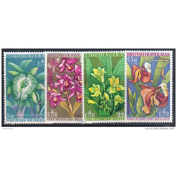 BRITISH HONDURAS 1969 Orchidee del Belize 4v MNH**