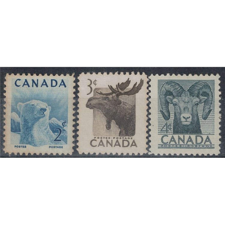 CANADA 1953 Wildlife Conservation 3v MNH**