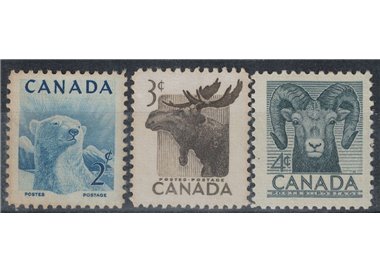 CANADA 1953 Salvaguardia della fauna 3v MNH**