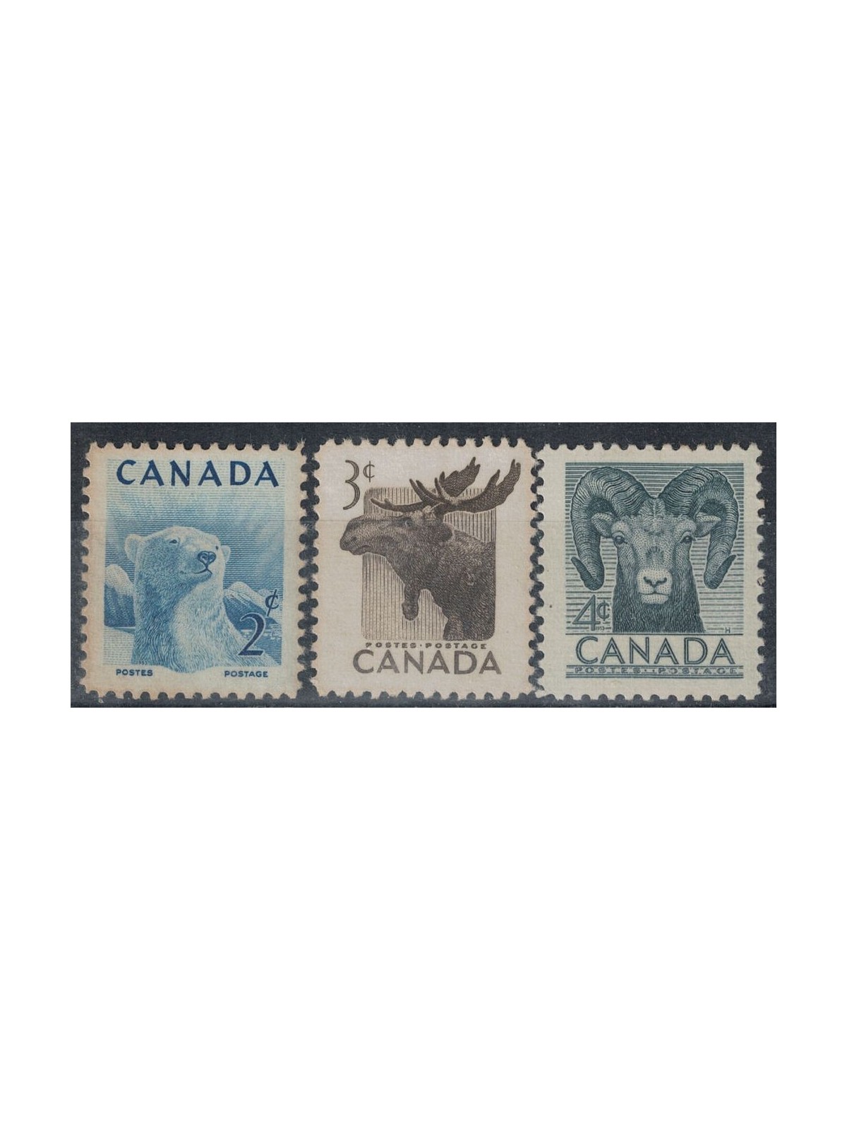 CANADA 1953 Wildlife Conservation 3v MNH**