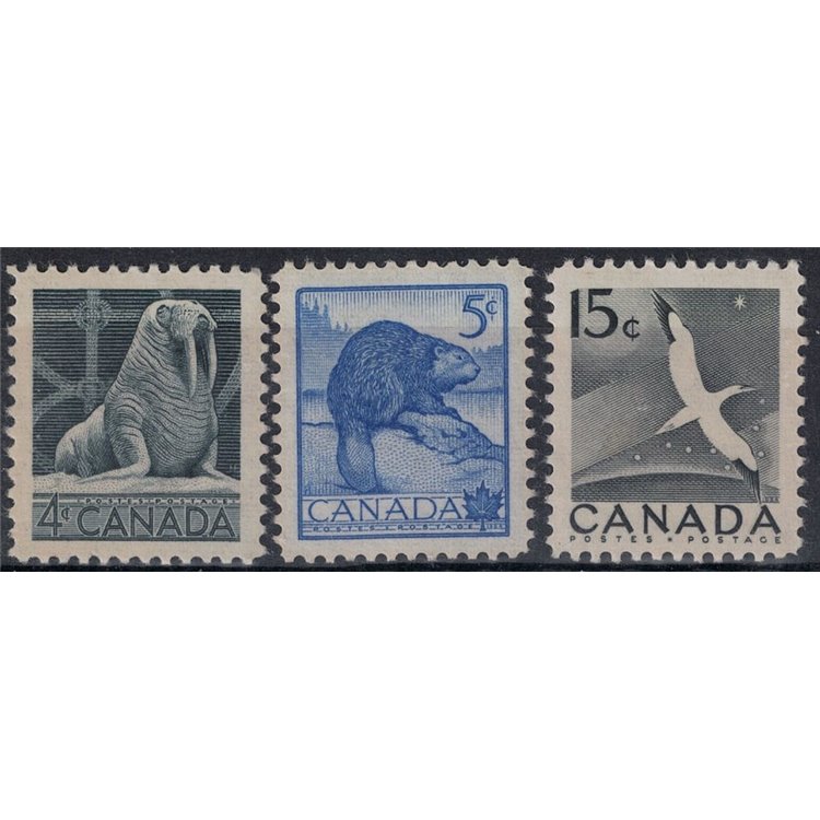 CANADA 1953 Salvaguardia della fauna selvatica 3v MNH**