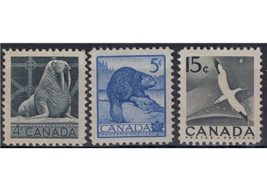 CANADA 1953 Salvaguardia della fauna selvatica 3v MNH**