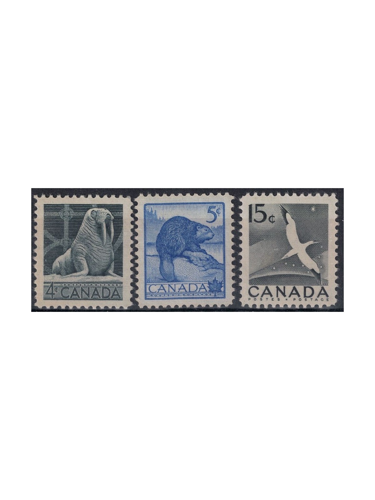 CANADA 1953 Salvaguardia della fauna selvatica 3v MNH**